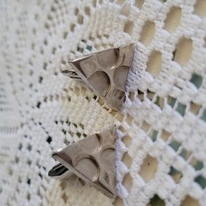 Silver cufflinks
